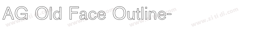 AG Old Face Outline字体转换